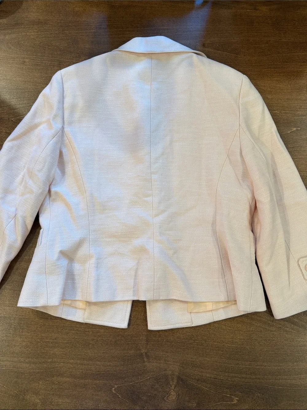 LOFT Pale Pink Textured Blazer Jacket